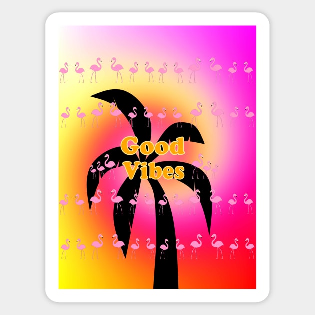 GOOD VIBES PALM TREE Sticker by SartorisArt1